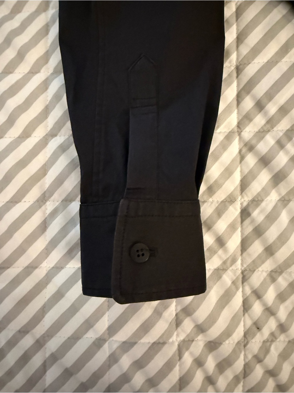 Donna Karan NY Black Long Sleeve Shirt Dress Collar EUC Women’s 6 Vintage Button - Picture 4 of 10